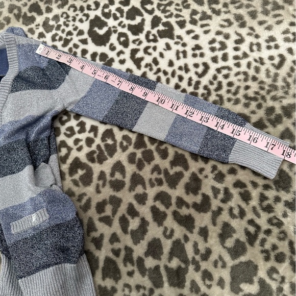 77kids by American Eagle Glitter Cardigan with Pockets in Blue Size XS 5 6 - Picture 17 of 17